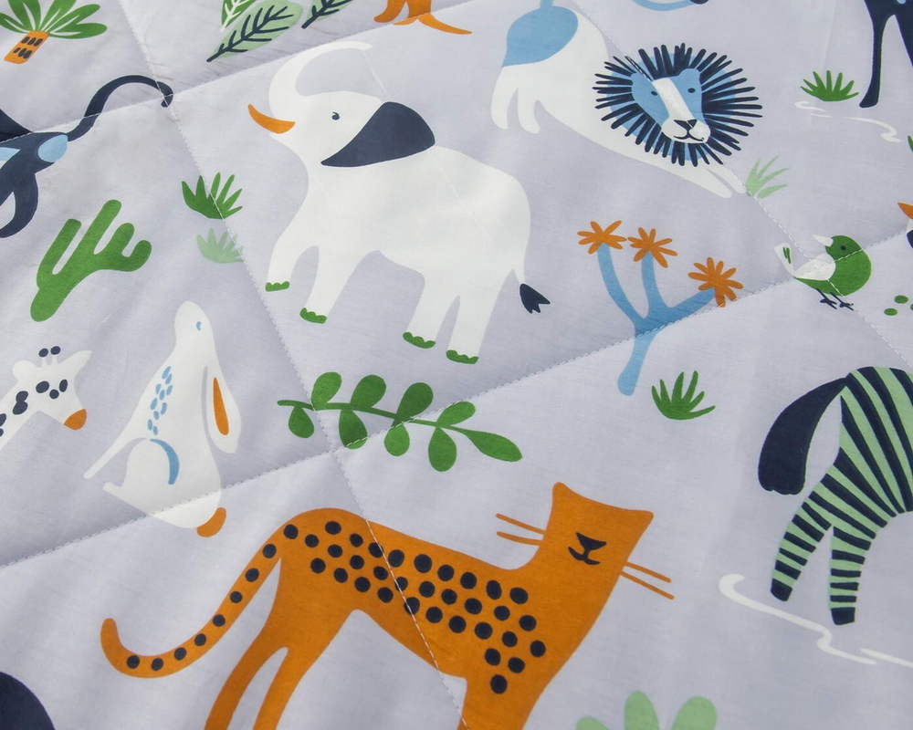 Детское постельное белье 1.5 спальное Sofi De MarkO Саванна синее