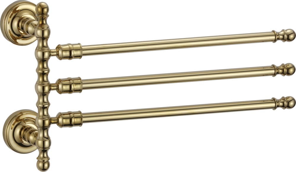 31013-E П/держатель поворот. 3-ной (ЗОЛОТО) GANZER (20/1шт)