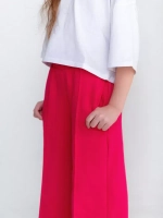 Брюки палаццо для девочки розовые