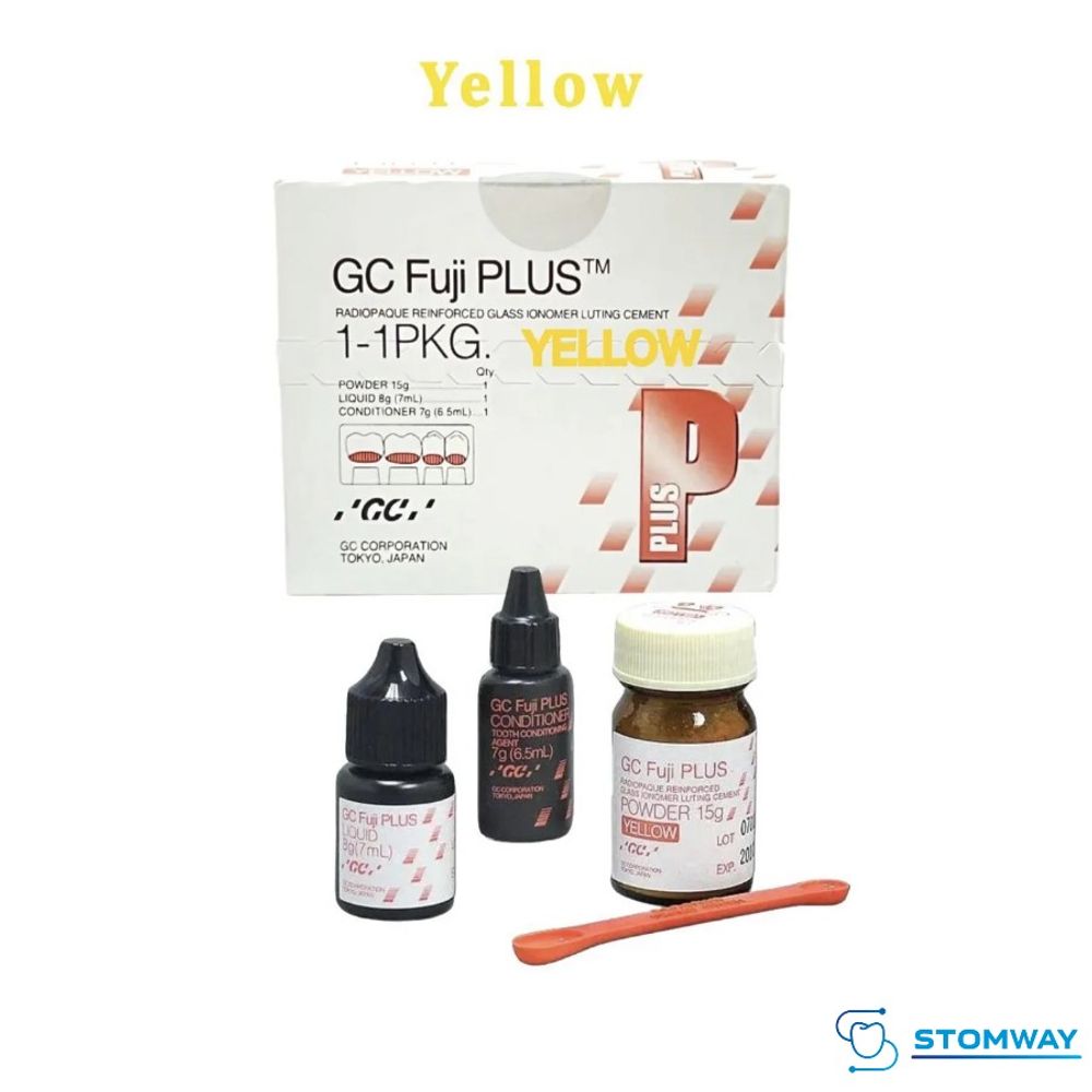 Fuji Plus цвет YELLOW (15гр.+7мл.+6,5мл.) Фуджи Плюс ЖЕЛТЫЙ, цемент для постоянной фиксации