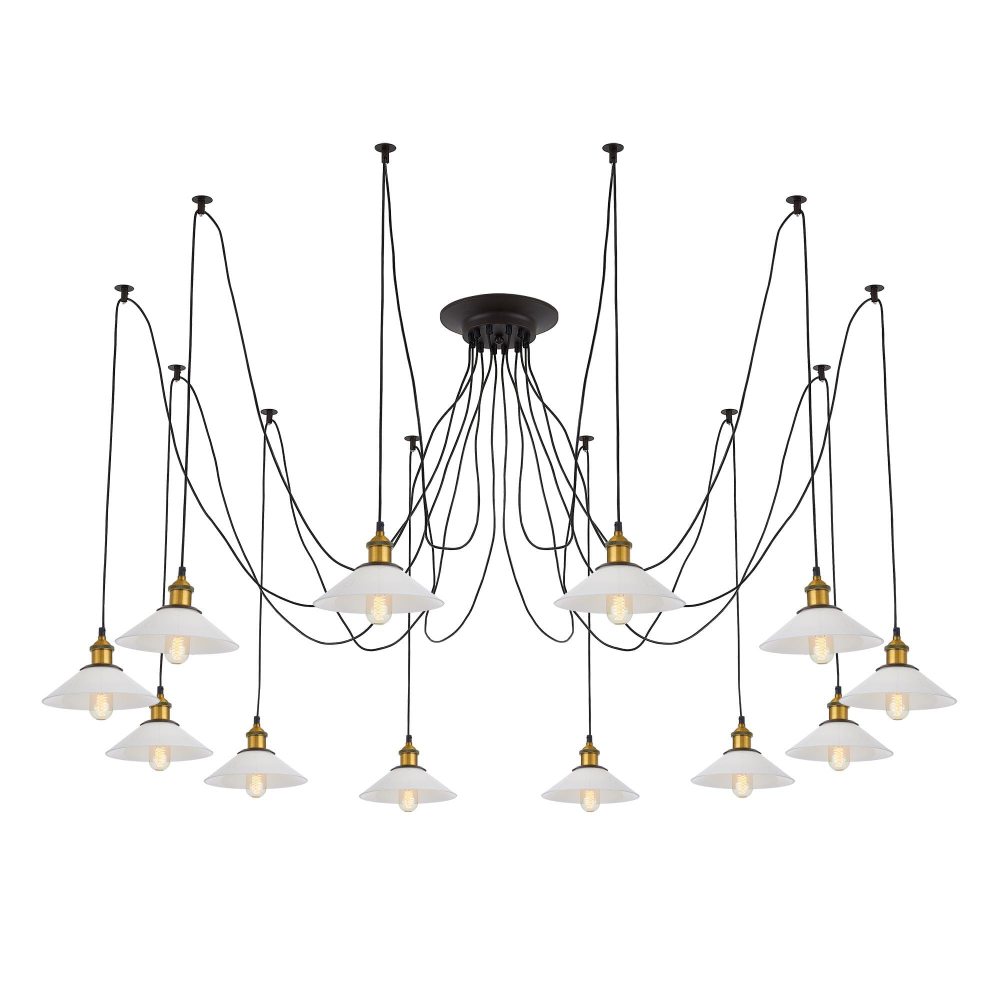 Citilux Эдисон CL451121 Люстра паук Венге Бронза