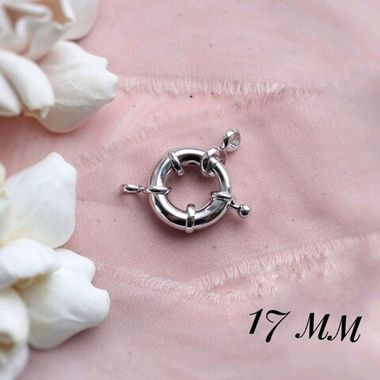 УЦЕНКА!!! Замочек карабин 17 мм родиевое покрытие, У110