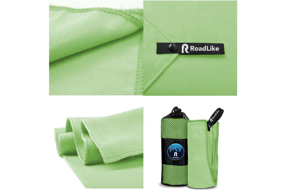 Полотенце спортивное охлаждающее RoadLike Camp 70*140 см зеленый