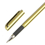Ручка шариковая Alingar "Золотая", синяя, 0,5мм, игольчатый стержень, грип