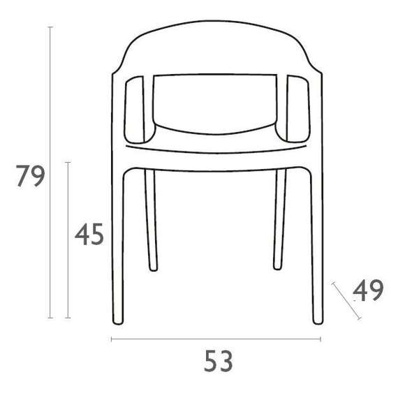 Стул Carmen черный/серый