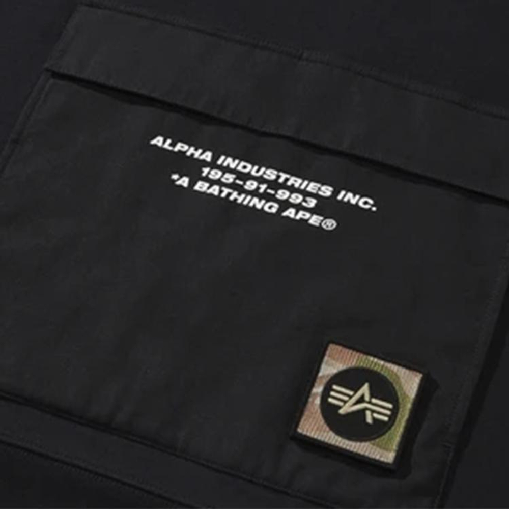 A Bathing Ape X Alpha Industries Rib Collar Худи