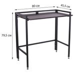 Стол BRABIX "Smart CD-009", 800х455х795 мм, ЛОФТ, складной, металл/ЛДСП ясень, каркас черный, 641875