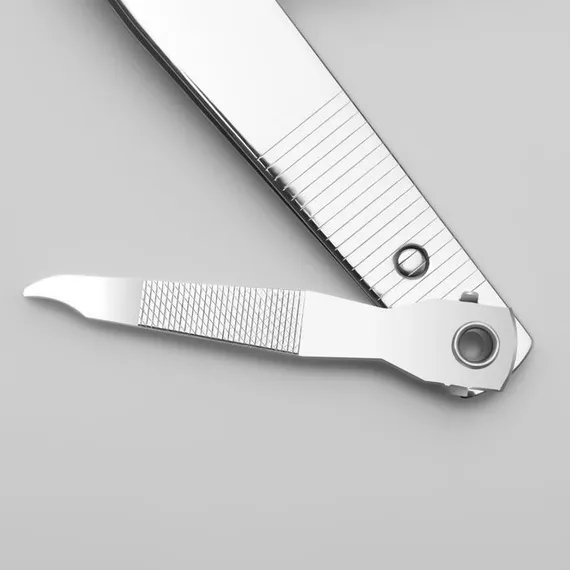 Кусачки-книпсер педикюрные, с пилкой, 8 см, на блистере, цвет серебристый