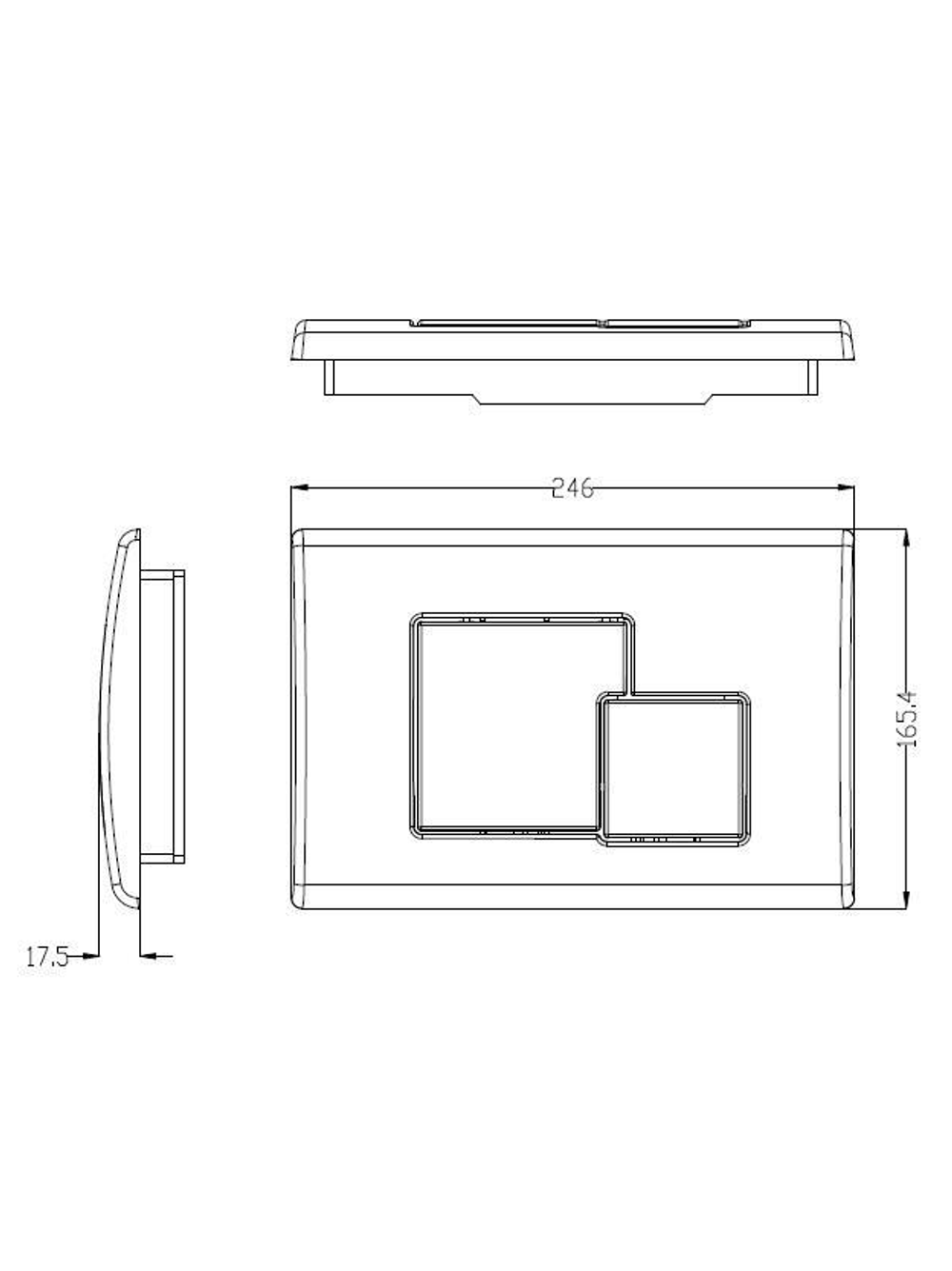 Кнопка белая нажимная для инсталляции WeltWasser  WW MARBERG 507 SE GL-WT  10000010237  Квад