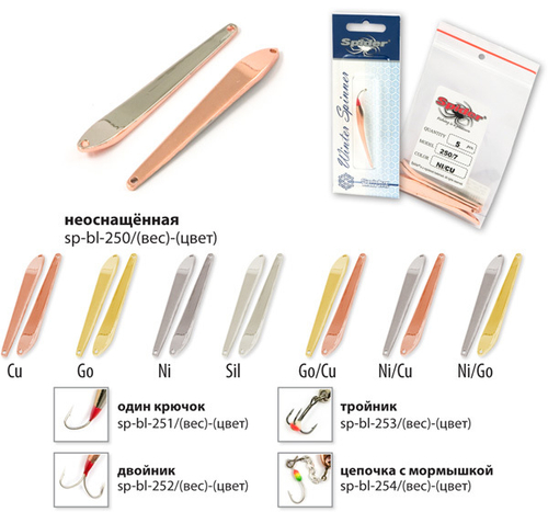 Блесна зимняя Spider 25 9 гр. Sil двойник