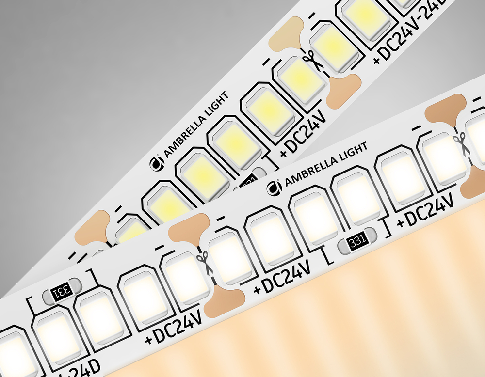 GS3401 2835 240Led/ 20W m/ 24V IP20 3000K/ 5000*10*1.2mm (2 конт.)