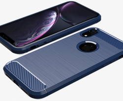 Чехол для iPhone XR цвет Blue (синий), серия Carbon от Caseport