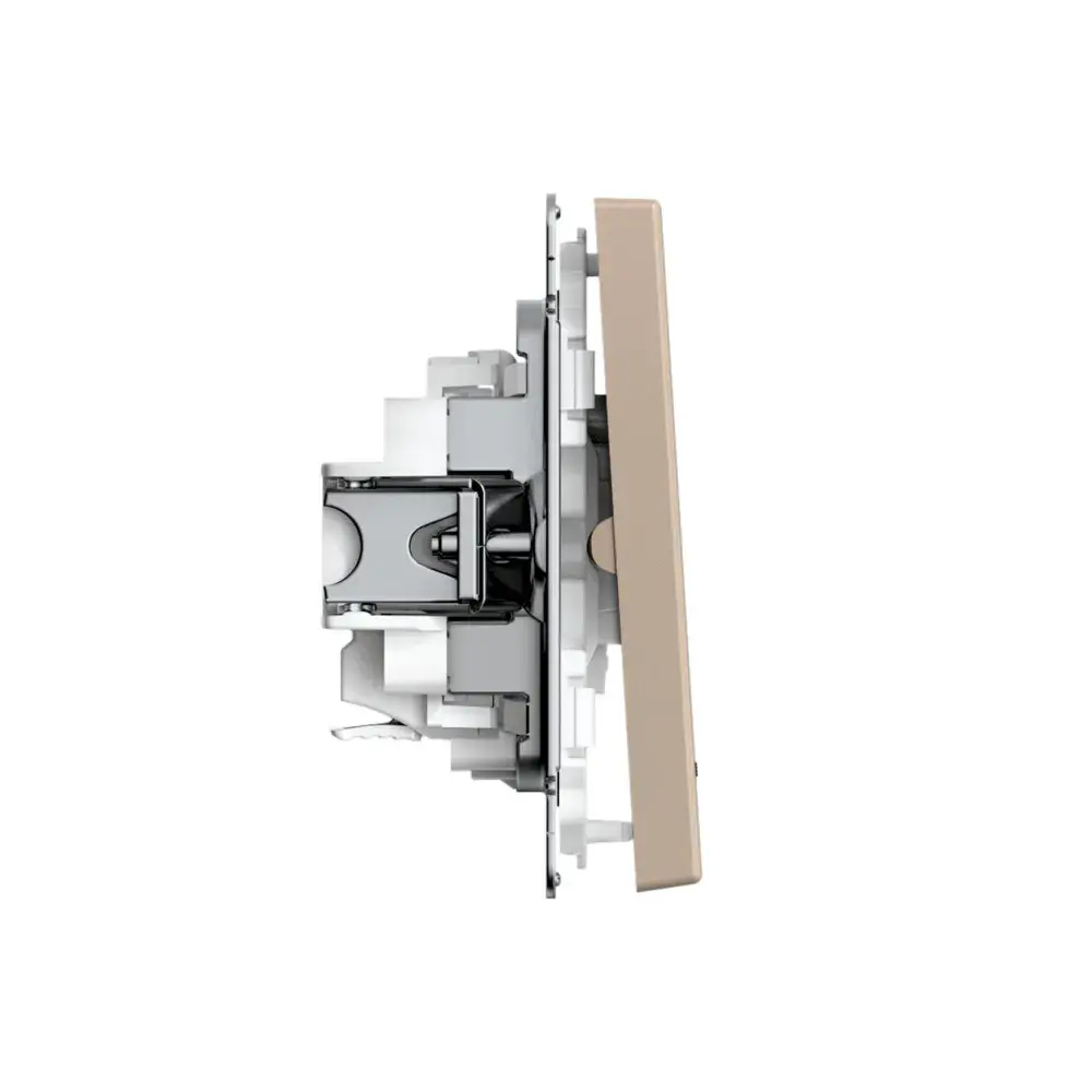 ARTGALLERY 2-клавишный ВЫКЛЮЧАТЕЛЬ с подсветкой, сх.5а, 10АХ, механизм, быстрозажим. клем., ПЕСОЧНЫЙ