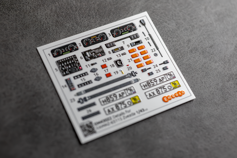 KAMAZ 65115 Details for Zvezda 43006 1/43 (3D decal)