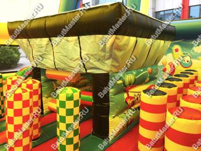 Коммерческий надувной батут "Сказочный комплекс" с крышей 2, 12,8*8*6 м
