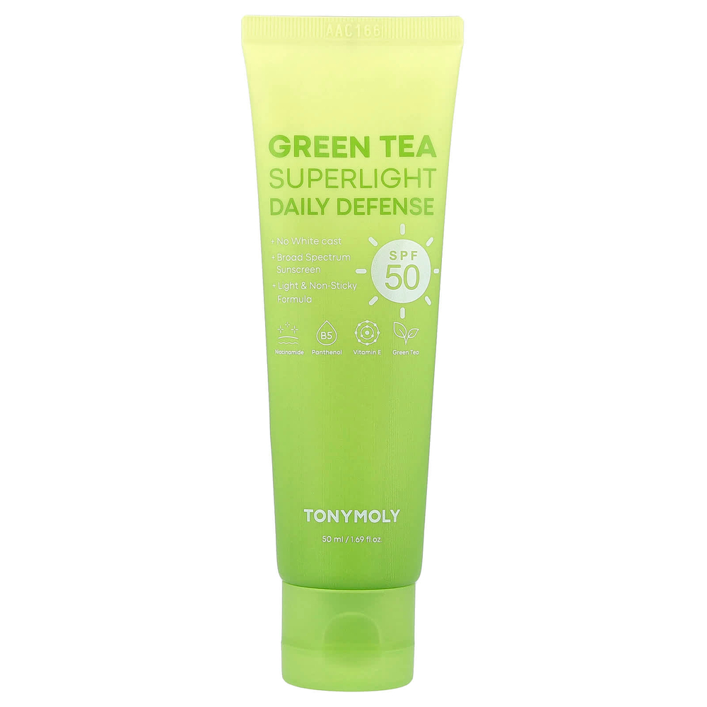 TonyMoly, суперлегкий зеленый чай для ежедневной защиты, SPF 50, 50 мл (1,69 жидк. унции)