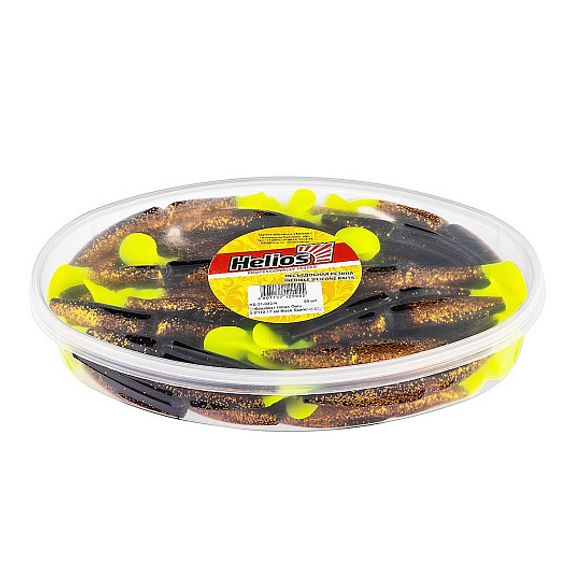 Виброхвост несъедоб. Guru 5,0&#39;/12,7 см Black Sparkles LT 50шт. (HS-31-033-N) Helios