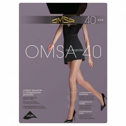 Omsa OMSA колготки с массажн.эффект. 40 den nero р.2 (S)