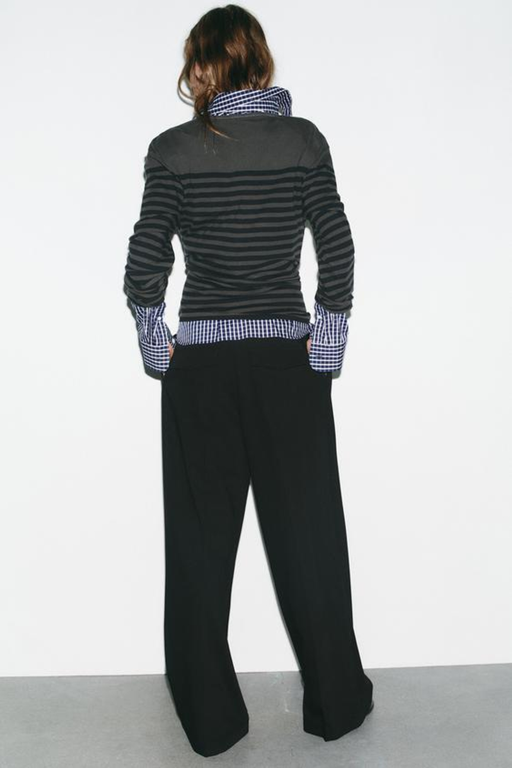 ZARA БРЮКИ С ЗАЩИПАМИ И КЛАПАНАМИ, ЧЕРНЫЙ