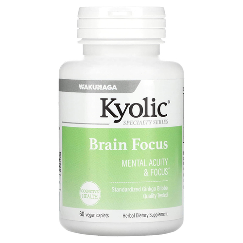 Kyolic, Brain Focus, 60 вегетарианских капсул (120 мг в капсуле)