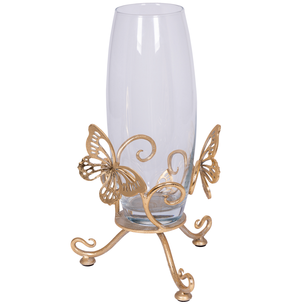 Ваза Бабочка Эир Мраморное золото