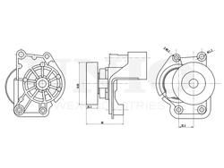 Ролик с натяжителем приводного ремня UNIO TNS-10257