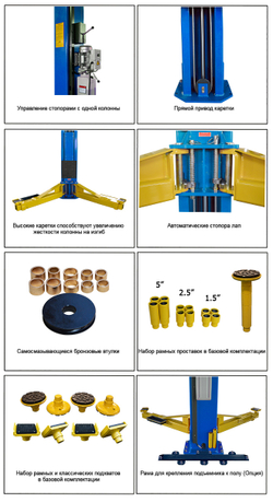 PEAK 218C Подъемник двухстоечный 8 т. прямой привод