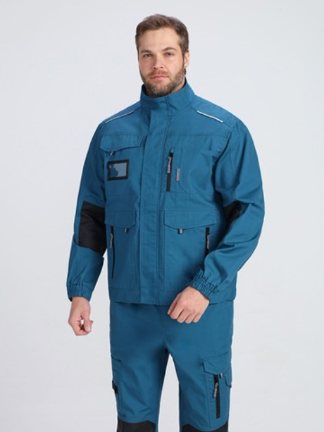 Куртка ProfLineSpecialist (тк.РипСтоп,240), циан/черный