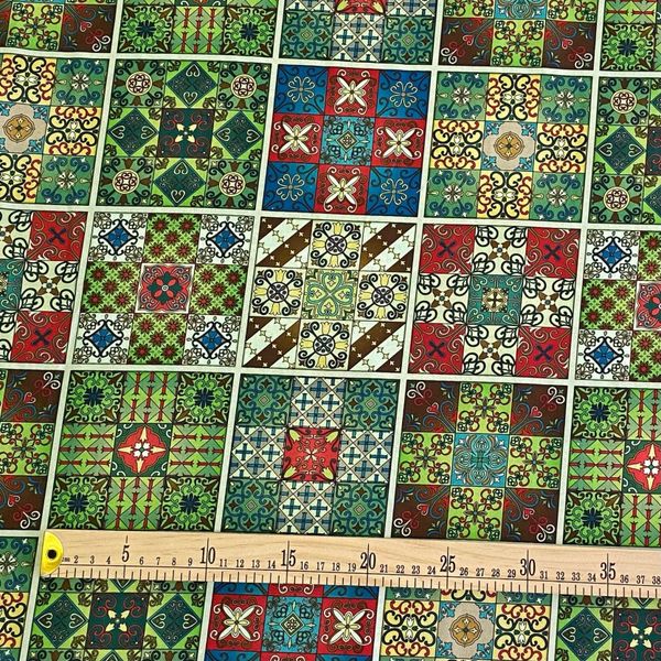МАРРАКЕШ #15, 100% хлопок Handmade Fabrics, 2 ряда клеток 5
