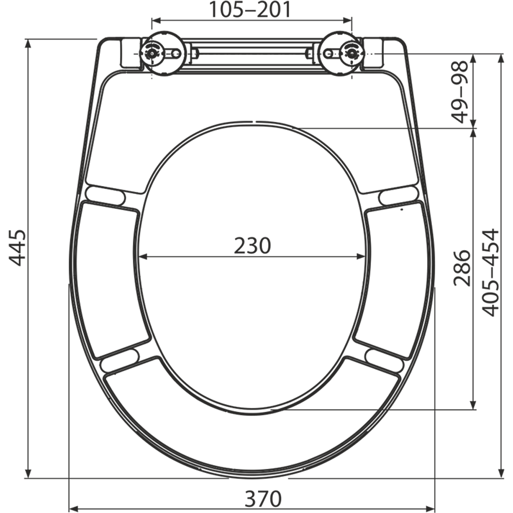 Сиденье A604 для унитаза универсальное softclose, дюропласт