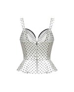 Корсет с баской из шелка