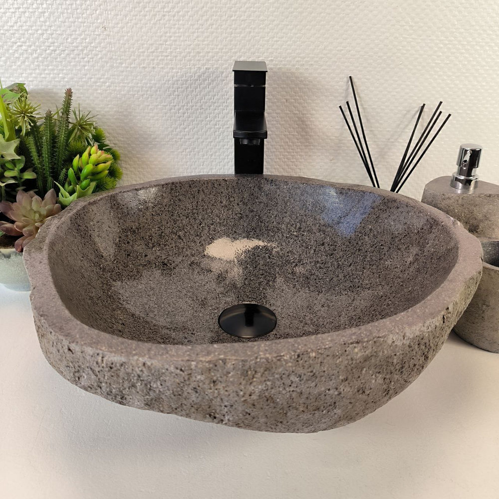 Раковина из речного камня RS-65384 45*43*15 0856
