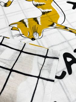 Пододеяльник бязь Сказка "Yogacat/Торино" 1,5-спальный на молнии 145x215 см