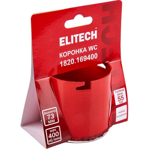 Коронка кольцевая ELITECH WC 73мм   1820.169400