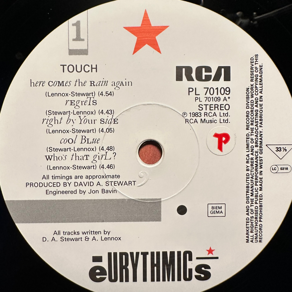 Eurythmics - Touch (Германия 1983г.)