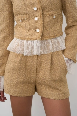 Шорты-мини бежевые