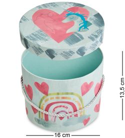 WG-72/1-B Коробка подарочная «Цилиндр» цв.голубой