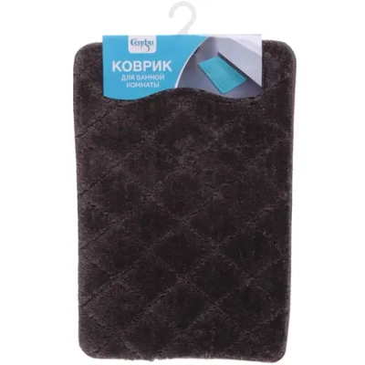Коврик для ванной 40*60"Дора» серый