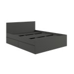 МС Мадера Кровать с ящ. К1.6М с дсп 1600*2000 б/м. (лдсп графит новый)