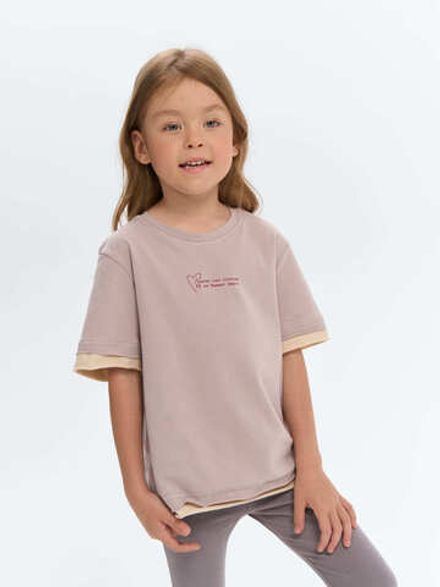 Футболка "Любовь как шоколад" с контрастной отделкой