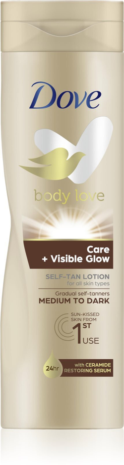 Dove Body Love - лосьон для тела автозагар /  Medium To Dark 250  ml  / GTIN 8710447212936