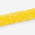 Хрустальные бусины в форме треугольника, оттенок "Желтый", 3*4мм