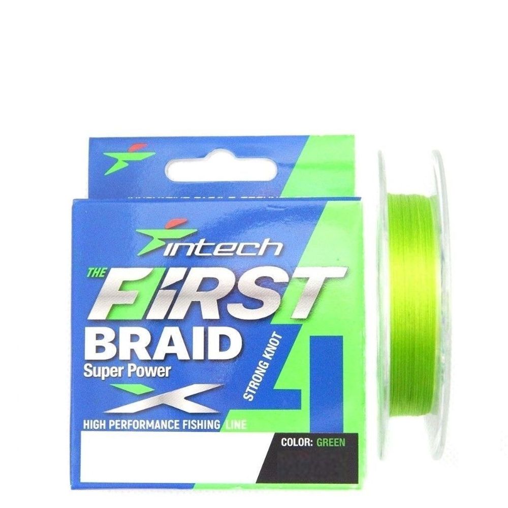 Плетенка Intech First Braid X4 100м (Зелёная)