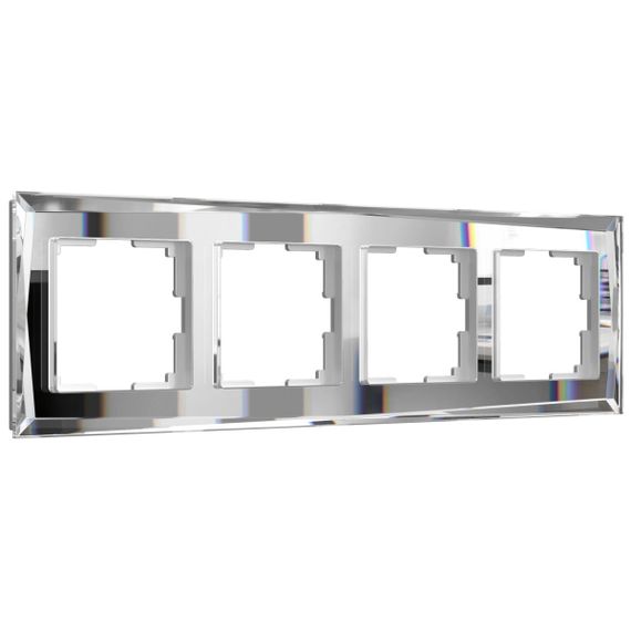 Рамка на 4 поста Werkel Diamant зеркальный W0041220 4690389158858