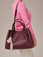 Кожаная сумка Vasilisa DBR 31210 зимняя вишня