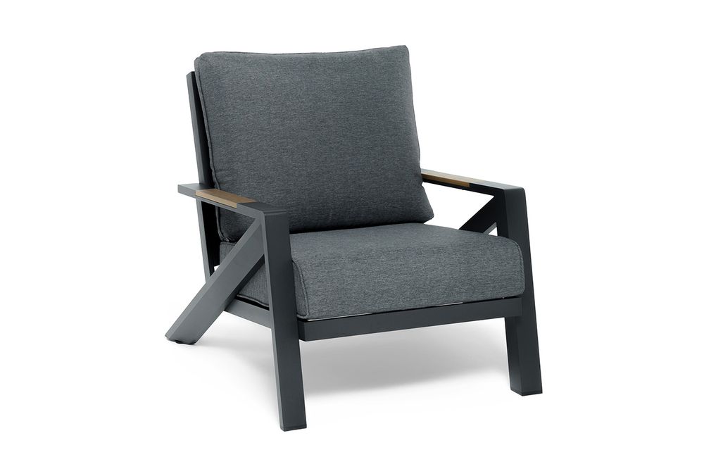 "Лотос" лаунж-зона 5-местная из алюминия, цвет темно-серый