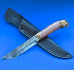 Нож Кадет Дамаск, латунное литьё (Ворсма)