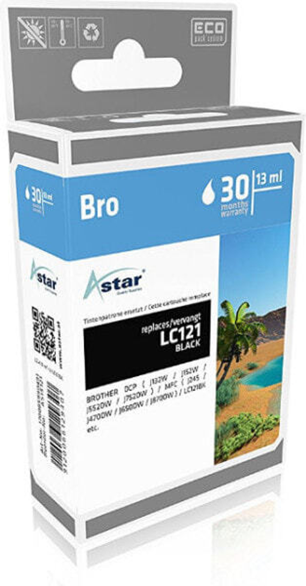 Картридж струйный черный 1 шт Astar AS15121