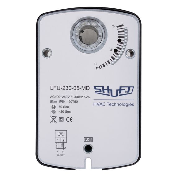 Электропривод с возвратной пружиной SHUFT LFU-230-05-MD — (2)