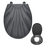 Сиденье для унитаза с детской накладкой "Ракушка LUX" серое